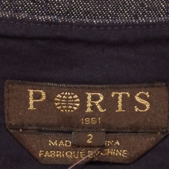 Ports 1961 Denim Dress w/Silver Trim- Sz 2 Fits 0 - Picture 4 of 4